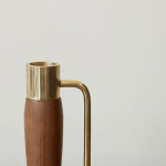 Umanoff Candle Holder Polished Brass/Walnut