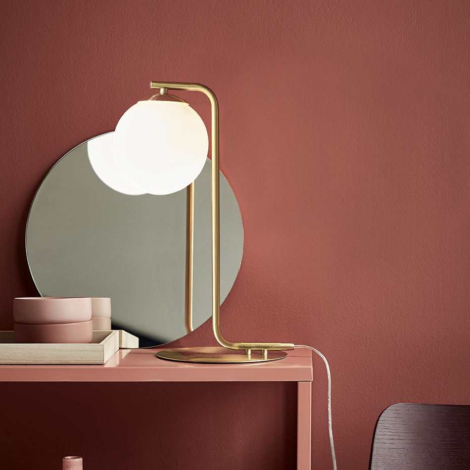 Grant Bordslampa Mässing/Opalglas