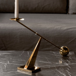 Interconnect Candle Holder Polished Brass