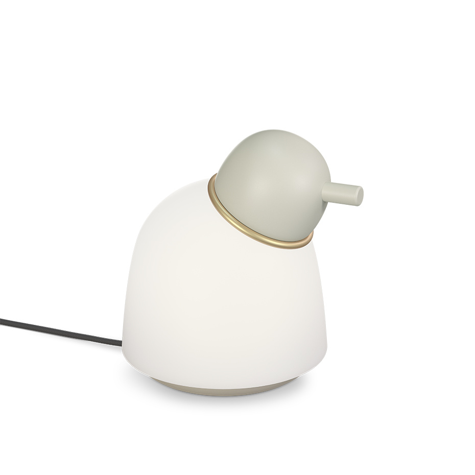 Bird Bordslampa Sand/Mässing Opalglas