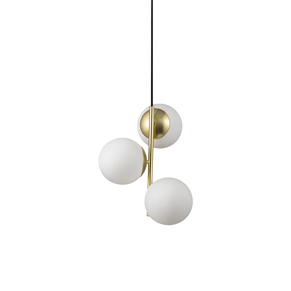 Lilly Pendel Mässing/Opalglas
