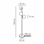 Lilly Golvlampa Mässing/Opalglas Lilly Golvlampa Mässing/Opalglas