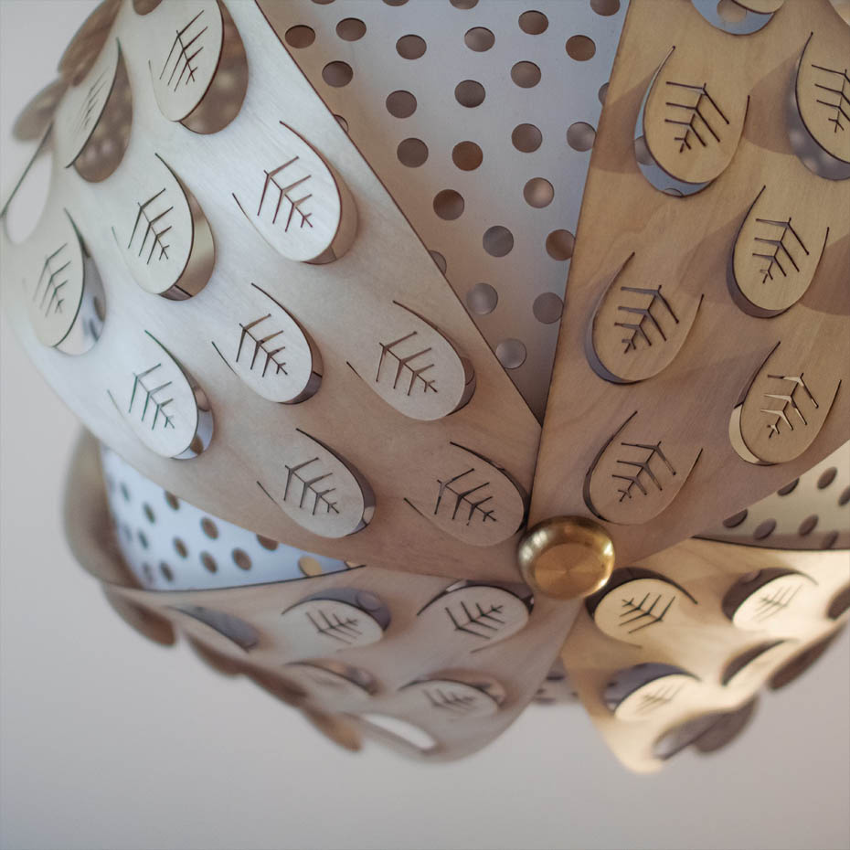 Knopp Pendel Mini Vit