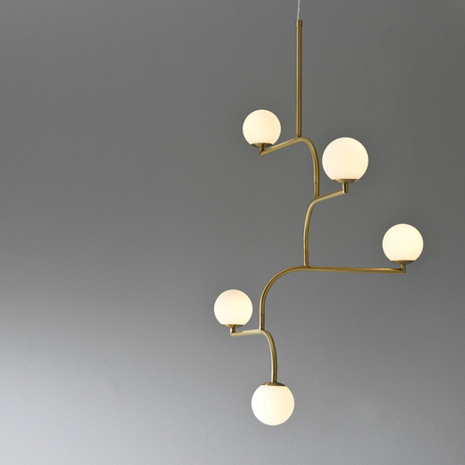 Mobil 100 Pendel Brass/Opal