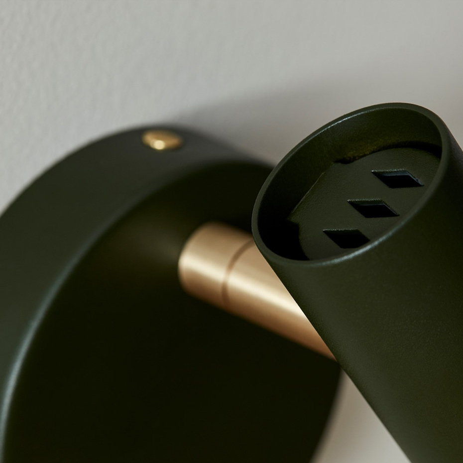 Slender Vägglampa Bottle Green/Mässing