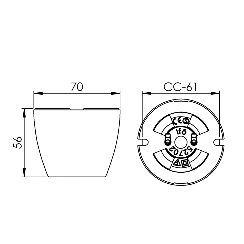 Basic Sockel Taklampa/Vägglampa Rak Svart IP20