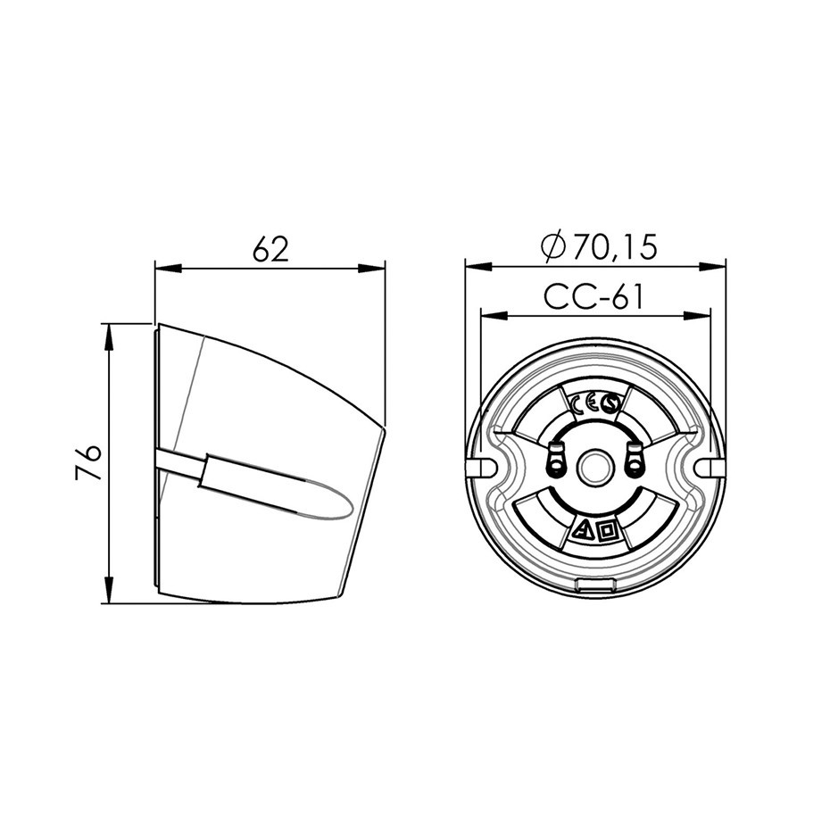 Basic Sockel Vägglampa Sned Vit IP20