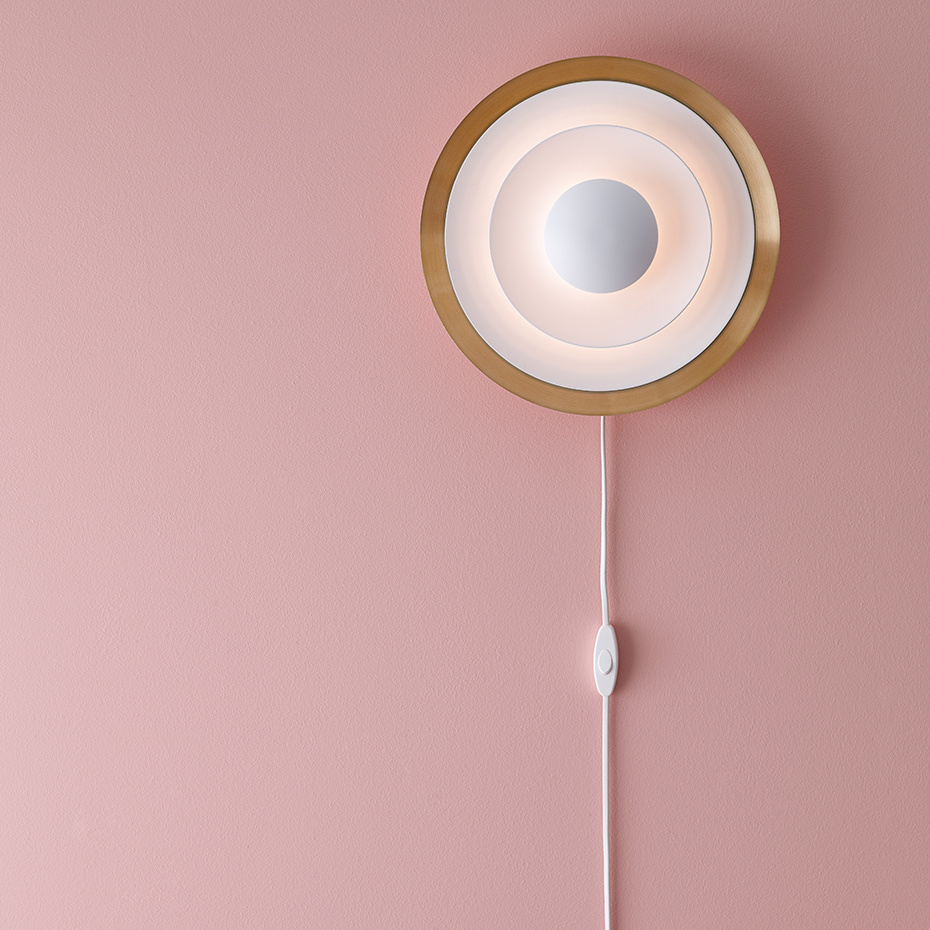 Diablo Vägglampa Ø30cm Mässing