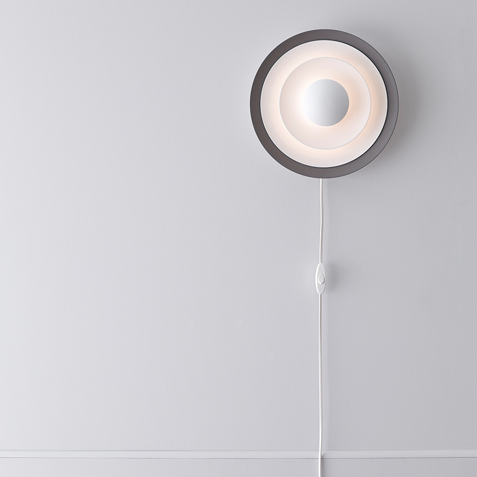 Diablo Vägglampa Ø30cm Mattsvart