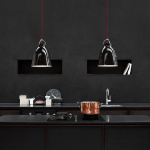 Caravaggio P1 Pendel High-Gloss Black/Red Caravaggio P1 Pendel High-Gloss Black/Red