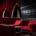 Caravaggio P1 Pendel High-Gloss Black/Red