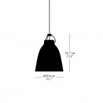 Caravaggio P2 Pendel High-Gloss Black/Red Caravaggio P2 Pendel High-Gloss Black/Red