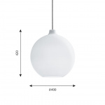 Wohlert Ø400 Pendel White Opal Glass Wohlert Ø400 Pendel White Opal Glass