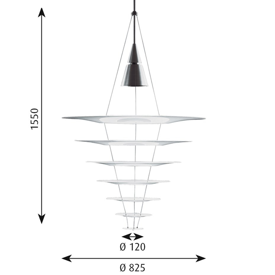 Enigma 825 LED Pendel Aluminium