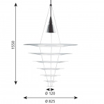 Enigma 825 LED Pendel Aluminium Enigma 825 LED Pendel Aluminium