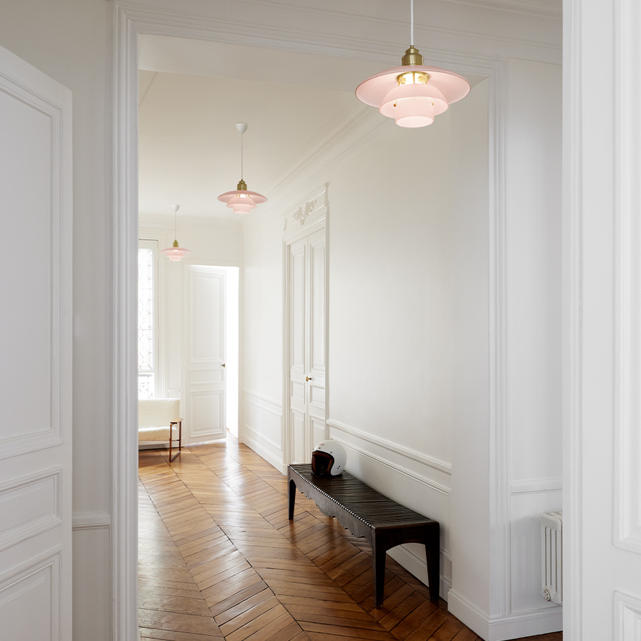 PH 3½-3 Pendel Pale Rose/Brass