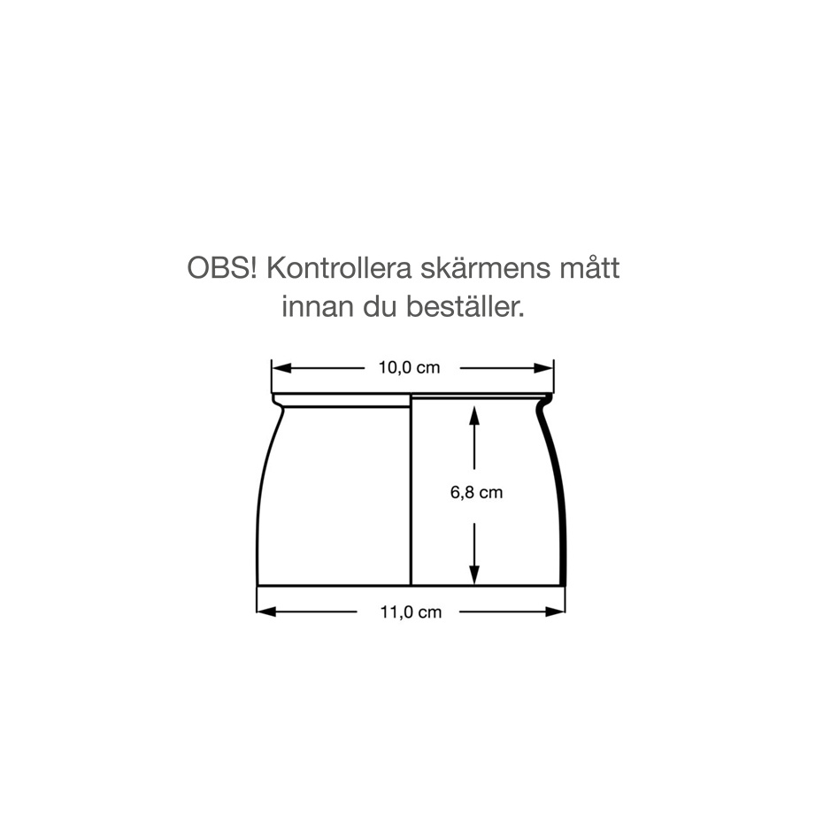PH 3½-3 Underskärm Pale Rose Glas