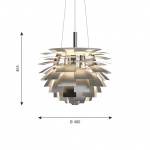 PH Artichoke Ø480 Pendel Brushed Stainless Steel PH Artichoke Ø480 Pendel Brushed Stainless Steel