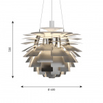 PH Artichoke Ø600 Pendel Brushed Stainless Steel PH Artichoke Ø600 Pendel Brushed Stainless Steel