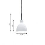 Toldbod Ø220 Pendel White Opal Glass Toldbod Ø220 Pendel White Opal Glass