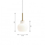 VL Ring Crown 1 Pendel Brass/Opal Glass VL Ring Crown 1 Pendel Brass/Opal Glass