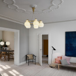 VL Ring Crown 5 Ljuskrona Brass/Opal Glass VL Ring Crown 5 Ljuskrona Brass/Opal Glass