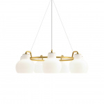 VL Ring Crown 7 Ljuskrona Brass/Opal Glass VL Ring Crown 7 Ljuskrona Brass/Opal Glass