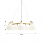 VL Ring Crown 7 Ljuskrona Brass/Opal Glass VL Ring Crown 7 Ljuskrona Brass/Opal Glass