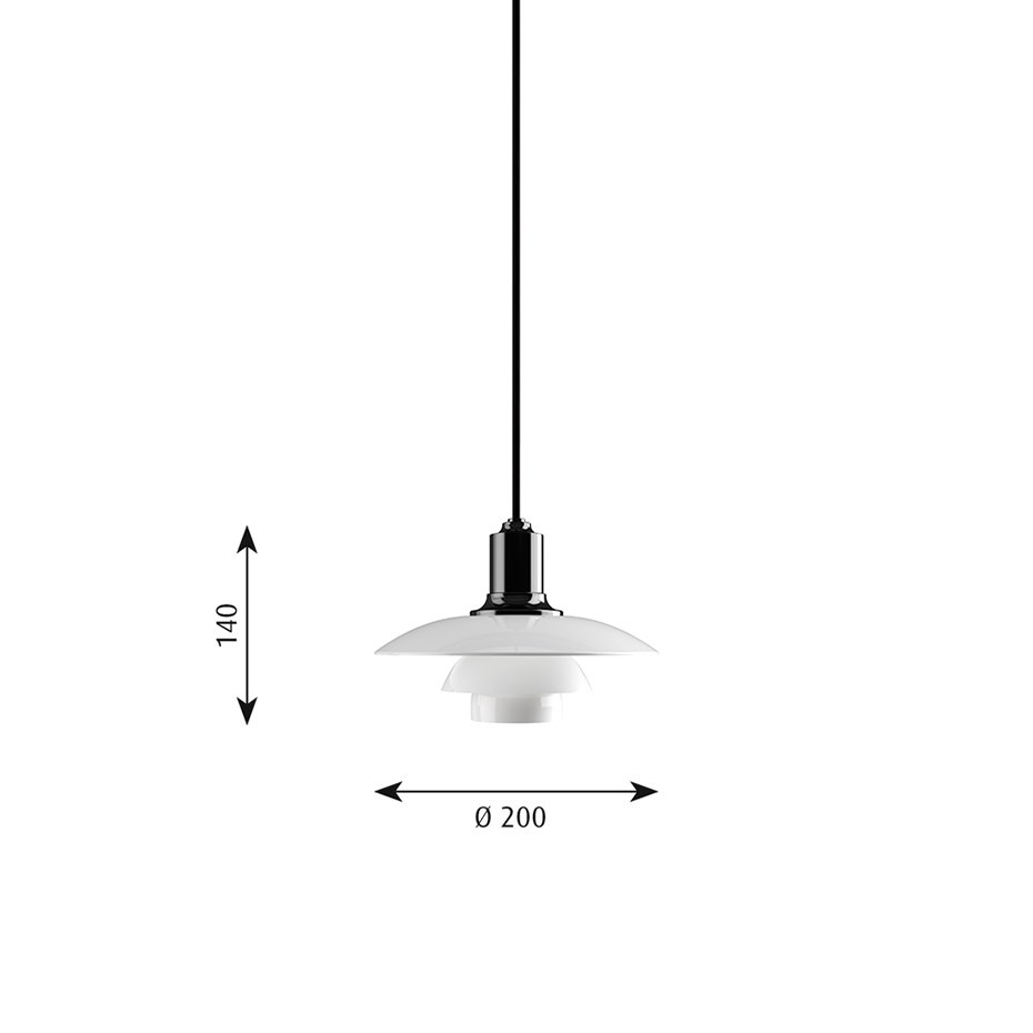 PH 2/1 Pendel Metalized Black