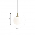 VL45 Ø175 Radiohuspendel Opal White/Brass VL45 Ø175 Radiohuspendel Opal White/Brass