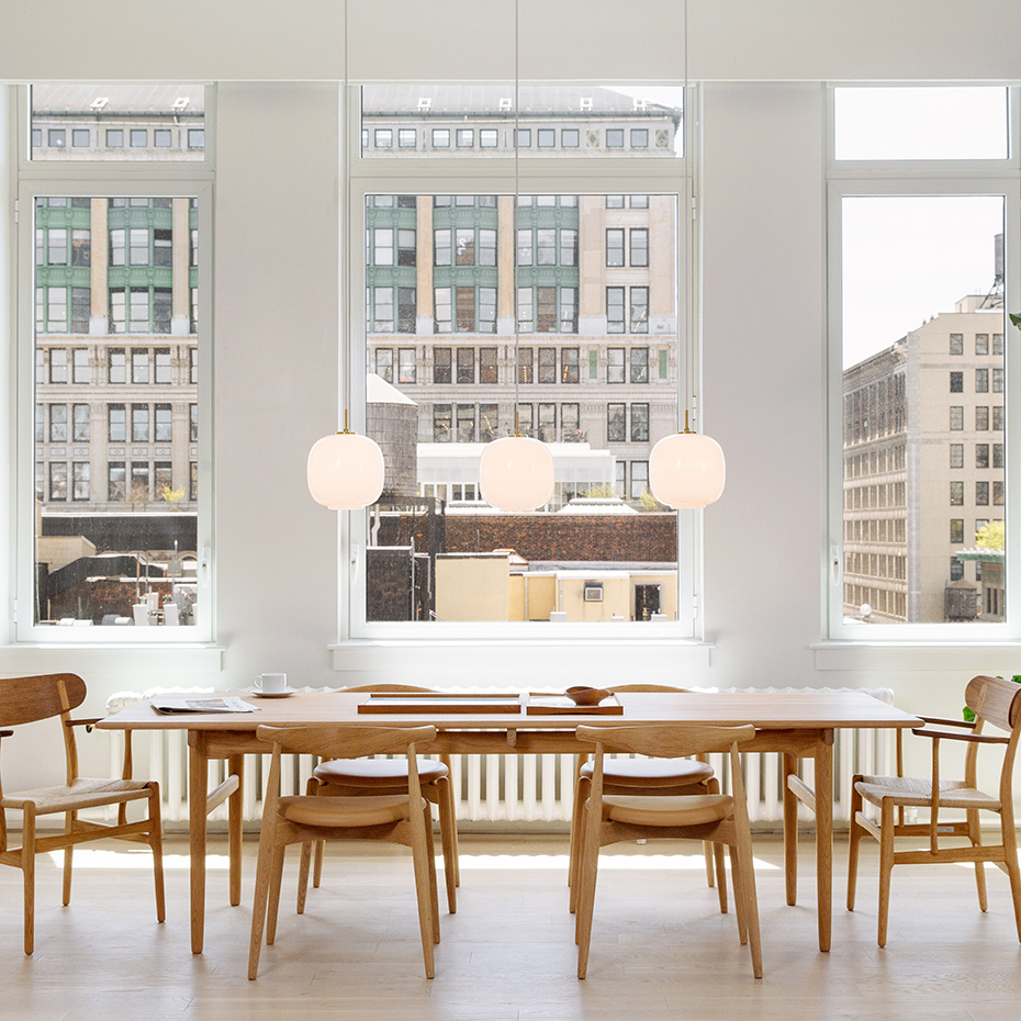 VL45 Ø175 Radiohuspendel Opal White/Brass