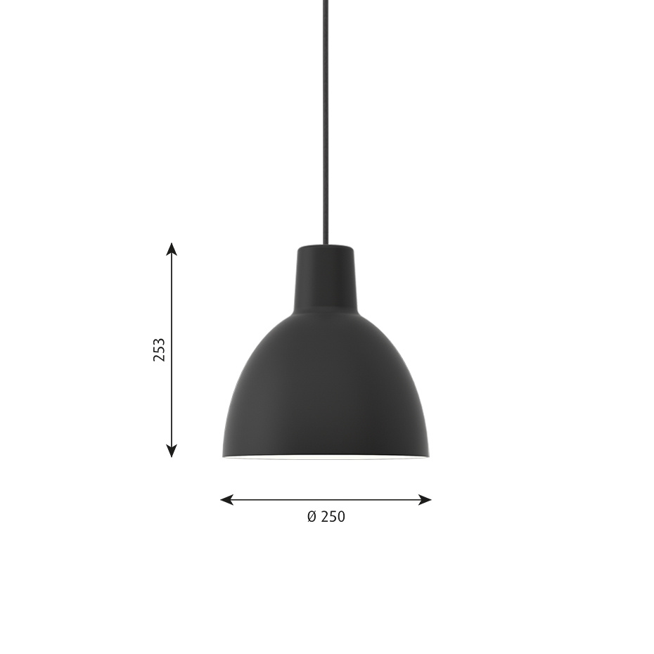 Toldbod Ø250 Pendel Black