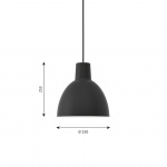 Toldbod Ø250 Pendel Black Toldbod Ø250 Pendel Black