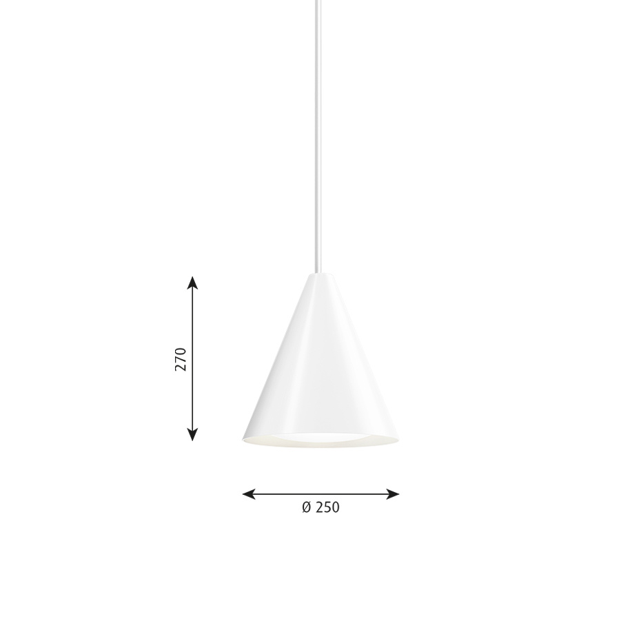 Keglen Ø250 Pendel White