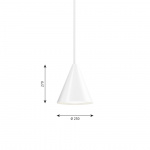 Keglen Ø250 Pendel White Keglen Ø250 Pendel White
