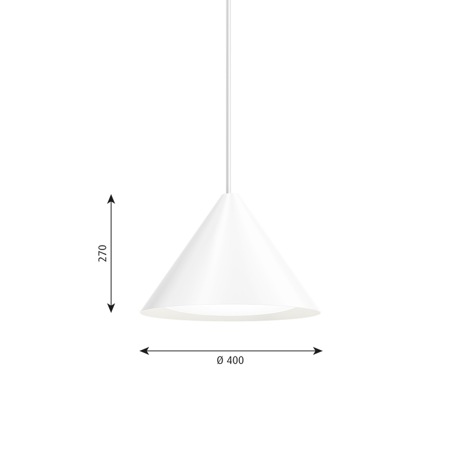 Keglen Ø400 Pendel White