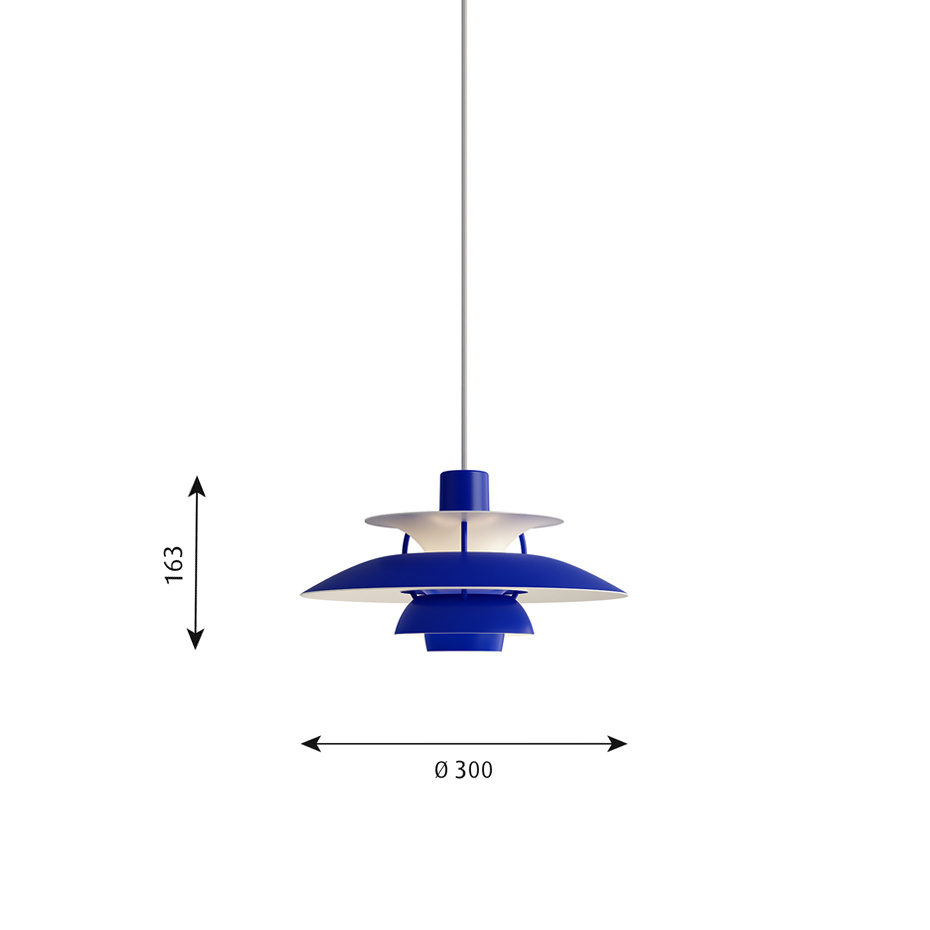 PH 5 Mini Pendel Monochrome Blue