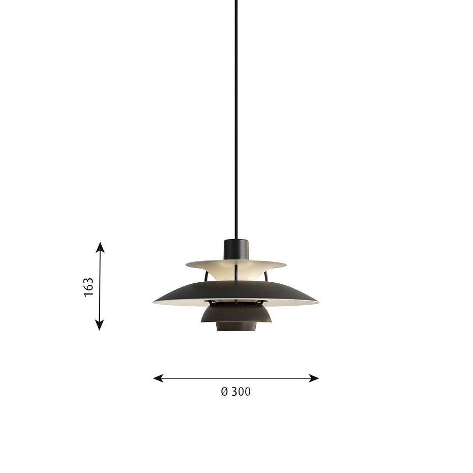 PH 5 Mini Pendel Monochrome Black