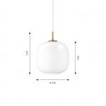 VL45 Ø250 Radiohuspendel Opal White/Brass VL45 Ø250 Radiohuspendel Opal White/Brass