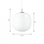 VL45 Ø370 Radiohuspendel Opal White/Brass VL45 Ø370 Radiohuspendel Opal White/Brass