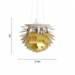 PH Artichoke Ø480 Pendel Brass V4 PH Artichoke Ø480 Pendel Brass V4