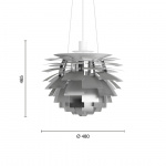 PH Artichoke Ø480 Pendel Brushed Stainless Steel V4 PH Artichoke Ø480 Pendel Brushed Stainless Steel V4