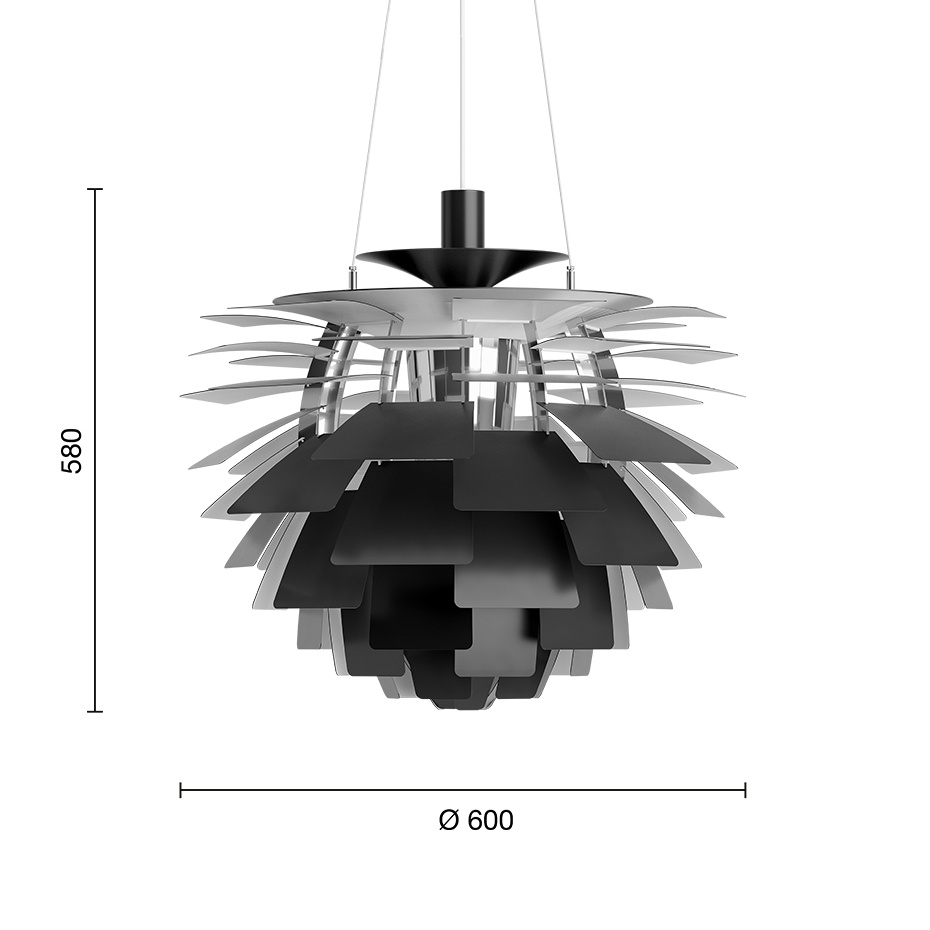 PH Artichoke Ø600 Pendel Black V4