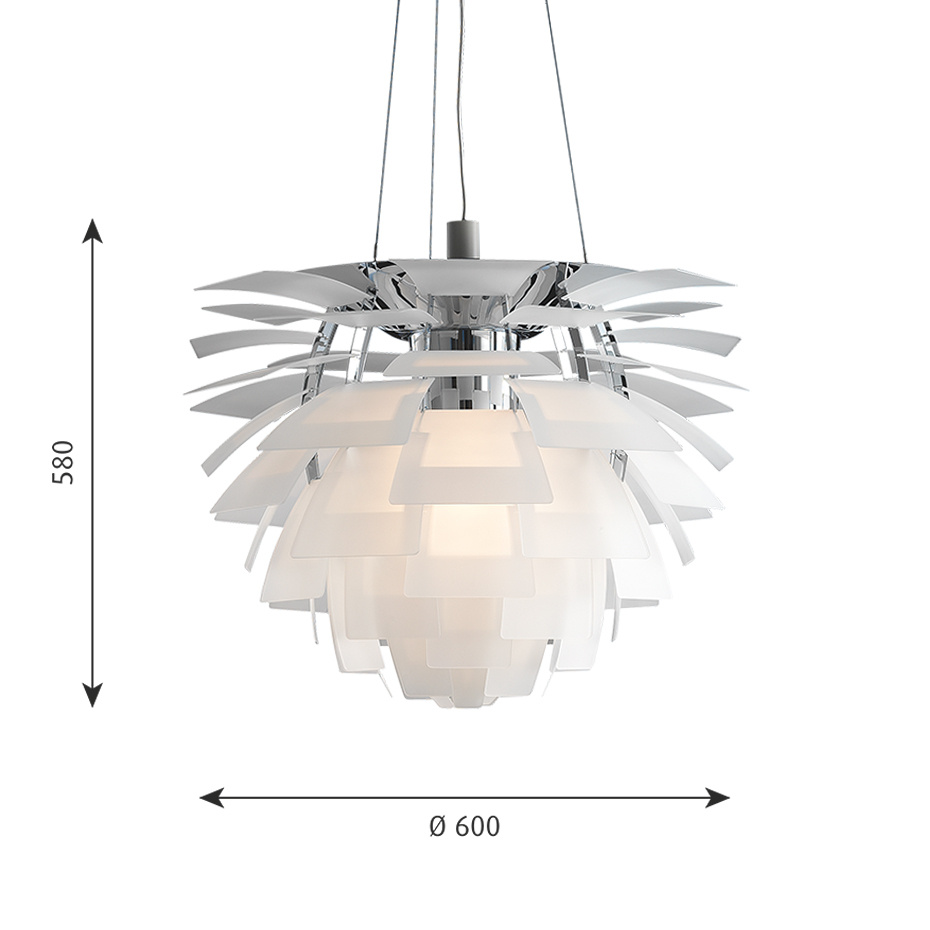 PH Artichoke Ø600 Pendel Glass V4