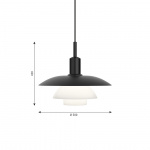 PH 5/5 Pendel Metal Black/Opal Glass V2 PH 5/5 Pendel Metal Black/Opal Glass V2