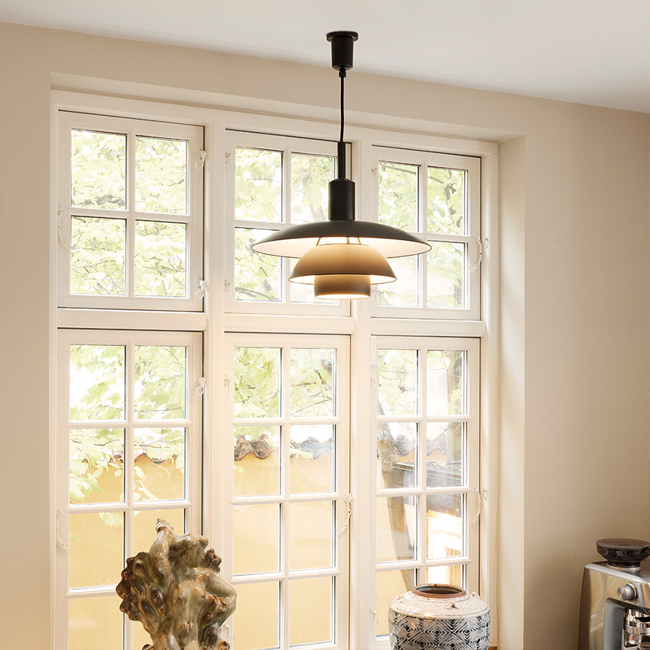 PH 5/5 Pendel Metal Black/Opal Glass V2