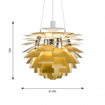 PH Artichoke Ø600 Pendel Brass PH Artichoke Ø600 Pendel Brass