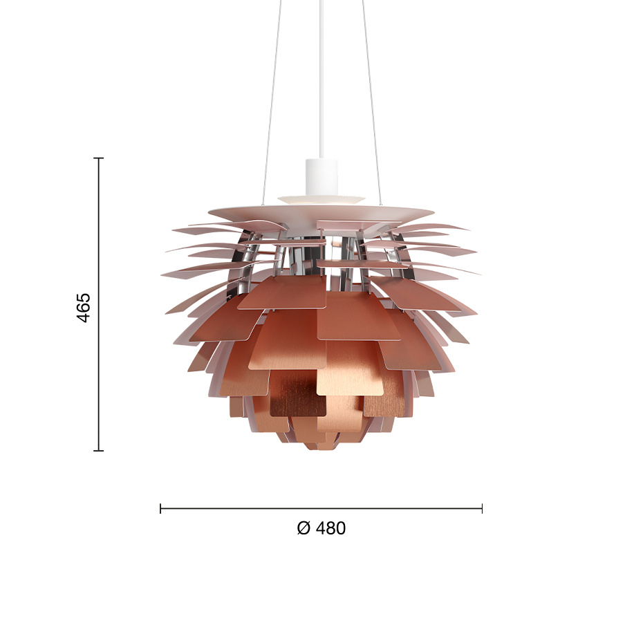 Louis Poulsen PH Artichoke Ø480 Pendel Copper