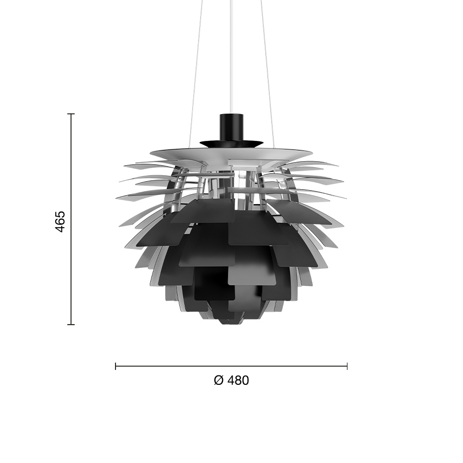 Louis Poulsen PH Artichoke Ø480 Pendel Black