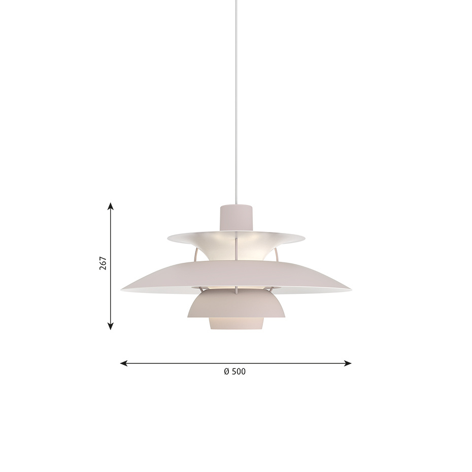 PH 5 Pendel Monochrome Oyster Grey